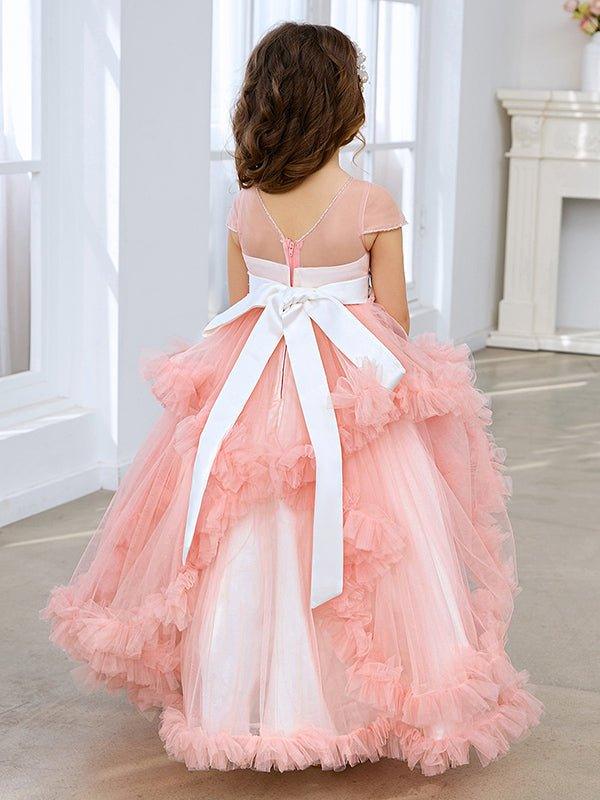 Ball-Gown/Princess Tulle Floor-length Flower Girl Dress - photo 2