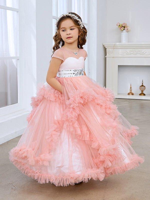 Ball-Gown/Princess Tulle Floor-length Flower Girl Dress - photo 3