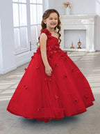 Ball-Gown/Princess Tulle Floor-length Flower Girl Dress - photo 3