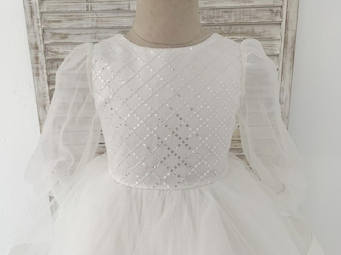 Ball-Gown/Princess Tulle Knee-length Flower Girl Dress - photo 3