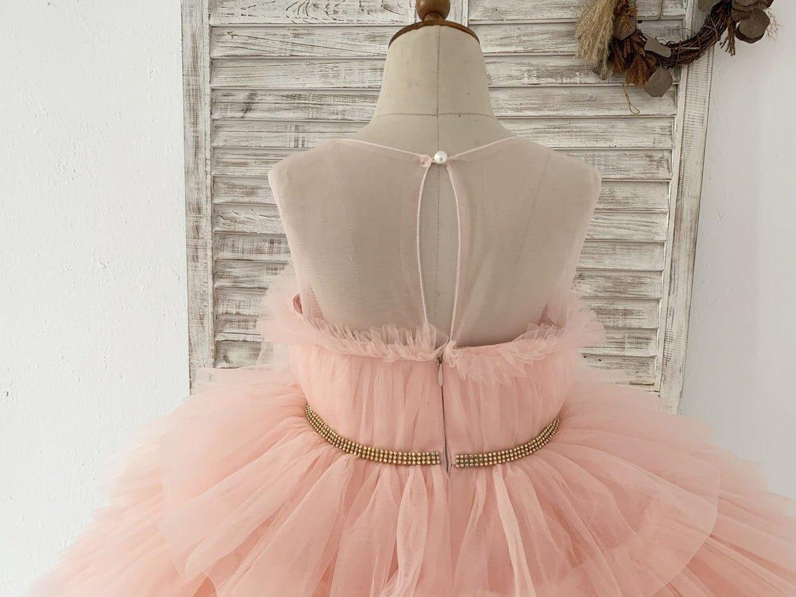 Ball-Gown/Princess Tulle Knee-length Flower Girl Dress - photo 4