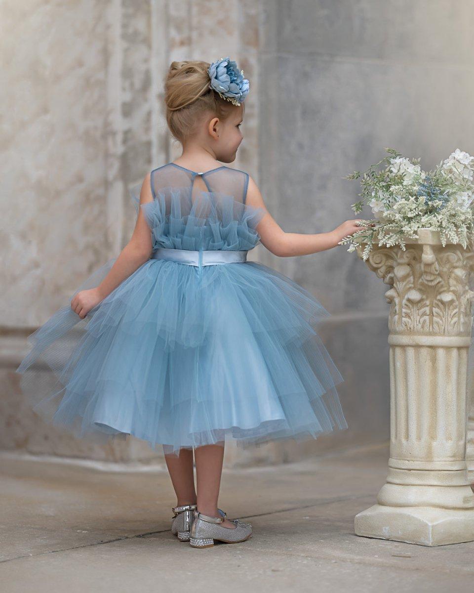 Ball-Gown/Princess Tulle Knee-length Flower Girl Dress - photo 4