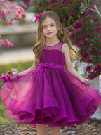 Ball-Gown/Princess Tulle Knee-length Flower Girl Dress - photo 3