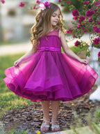 Ball-Gown/Princess Tulle Knee-length Flower Girl Dress - photo 2