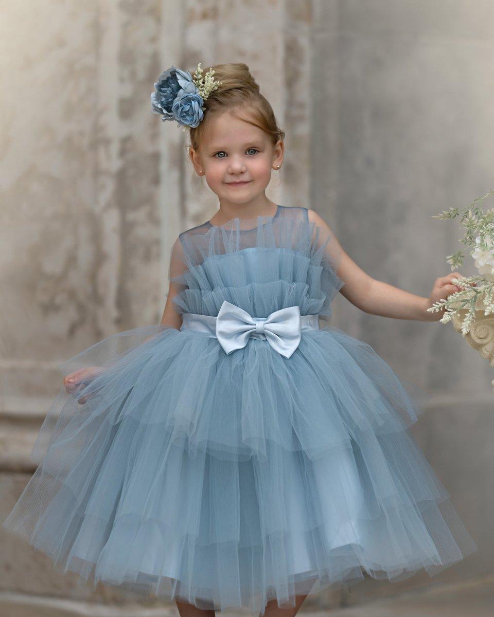 Ball-Gown/Princess Tulle Knee-length Flower Girl Dress - photo 3