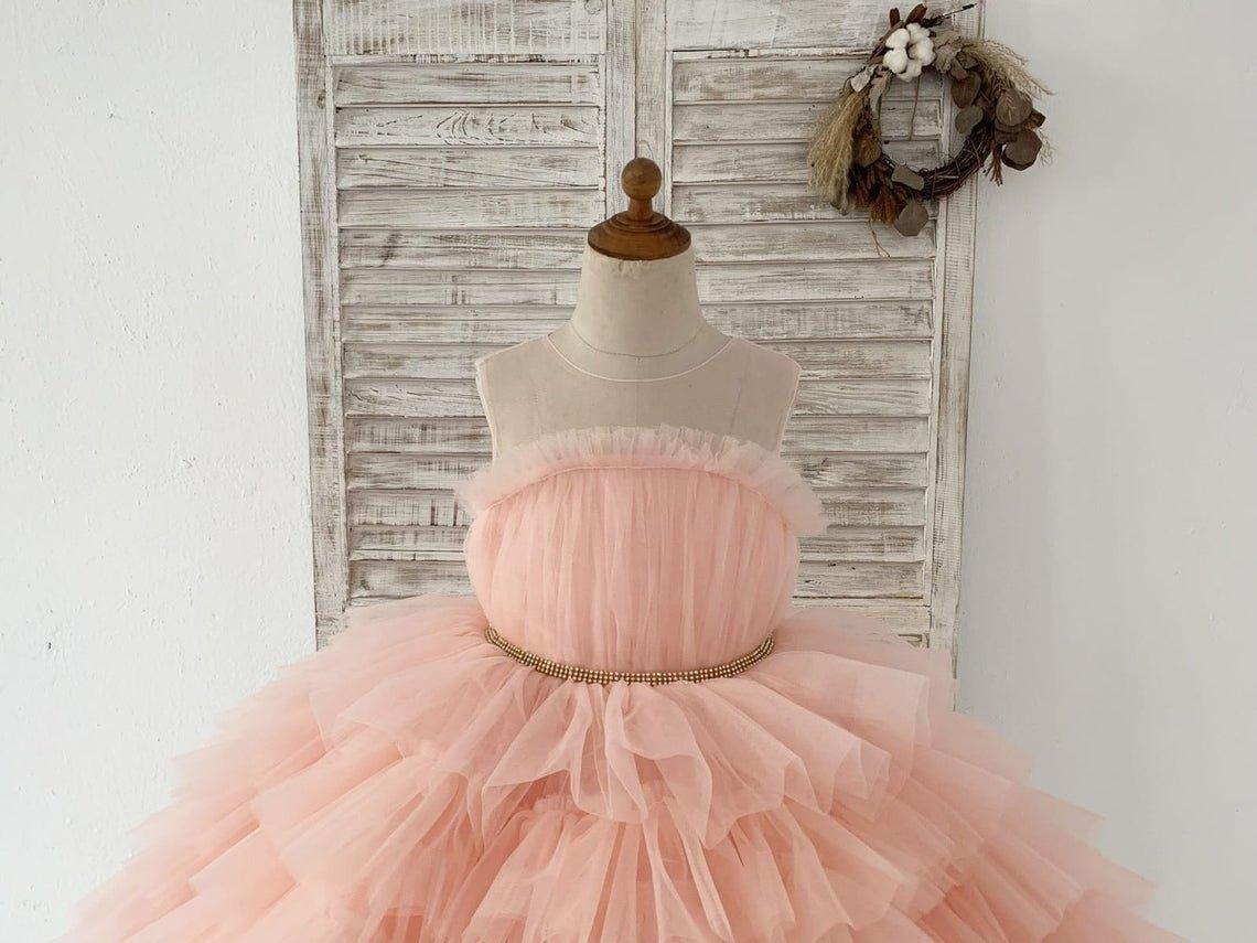 Ball-Gown/Princess Tulle Knee-length Flower Girl Dress - photo 3