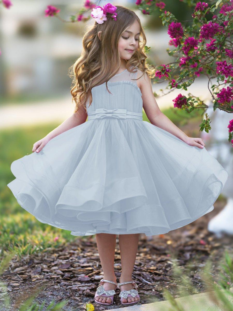 Ball-Gown/Princess Tulle Knee-length Flower Girl Dress - photo 1