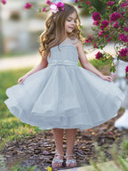 Ball-Gown/Princess Tulle Knee-length Flower Girl Dress - photo 1