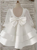 Ball-Gown/Princess Tulle Knee-length Flower Girl Dress - photo 2