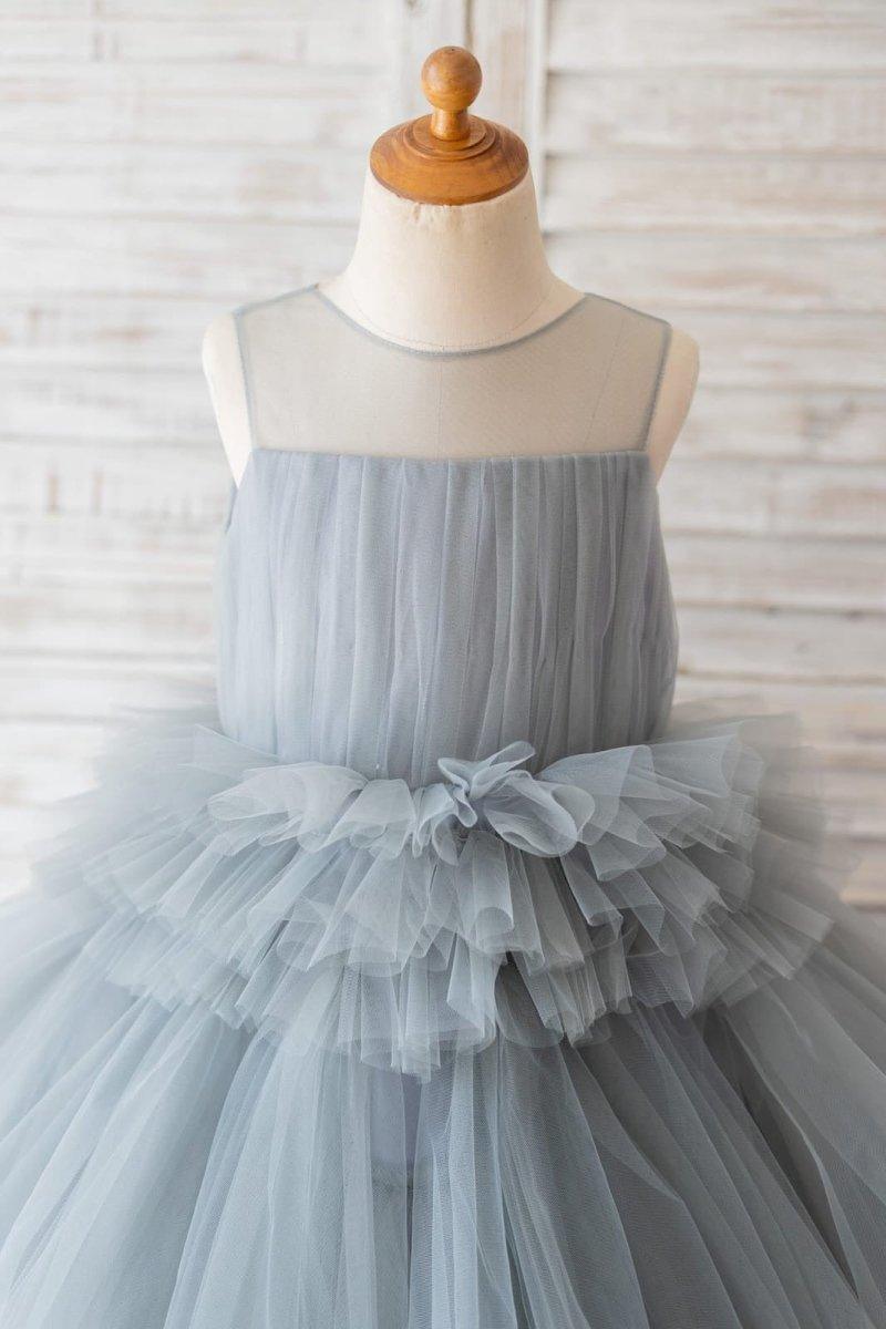 Ball-Gown/Princess Tulle Knee-length Flower Girl Dress - photo 3