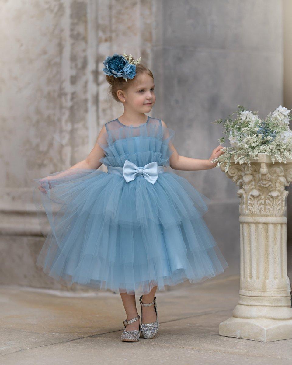 Ball-Gown/Princess Tulle Knee-length Flower Girl Dress - photo 5