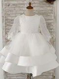 Ball-Gown/Princess Tulle Knee-length Flower Girl Dress - photo 1