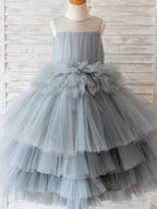 Ball-Gown/Princess Tulle Knee-length Flower Girl Dress - photo 1