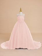 Ball-Gown/Princess Tulle Sweep Train Flower Girl Dress - photo 3