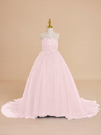 Ball-Gown/Princess Tulle Sweep Train Flower Girl Dress - photo 6