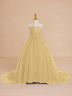 NumberSea - Ball - Gown/Princess Tulle Sweep Train Flower Girl Dress