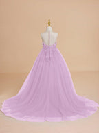 Ball-Gown/Princess Tulle Sweep Train Flower Girl Dress - photo 5