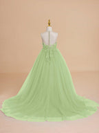 Ball-Gown/Princess Tulle Sweep Train Flower Girl Dress - photo 2