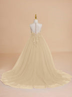 Ball-Gown/Princess Tulle Sweep Train Flower Girl Dress - photo 6