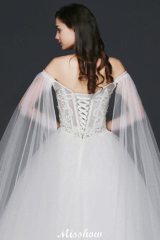 Ballkleider Applikationen Träger Tüll Elegante Brautkleider