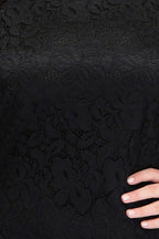 Bateau Tea Length Mermaid Plus size Lace Black Evening Dresses with sleeves by misshow.com