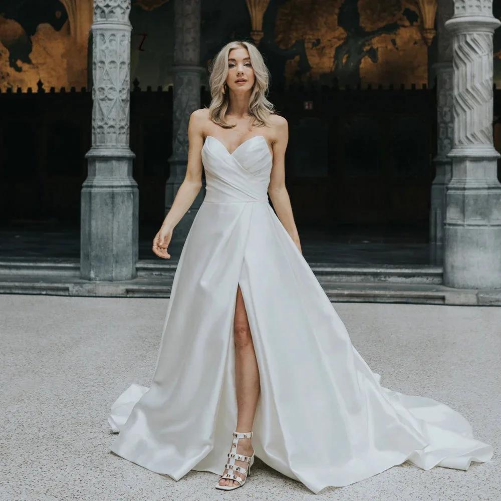 Pastrol Wedding Dress V-neck Tank Sleeveless 2023 For Women Bridal Vestidos De Noiva Custom Made Appliques Formal by payinti