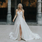Pastrol Wedding Dress V-neck Tank Sleeveless 2023 For Women Bridal Vestidos De Noiva Custom Made Appliques Formal by payinti