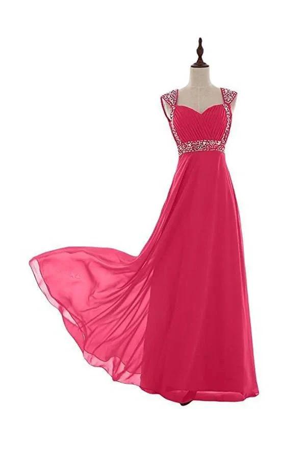 Beaded Chiffon Prom Dresses 2016 Long Bridesmaid Party Dresses BD011 by pgmdress