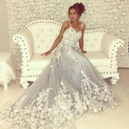 Beautiful A-line Long Sleeveless Sweetheart Prom Dresses With Lace by misshow.com