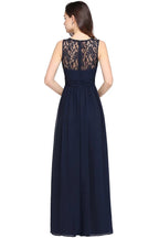 Beautiful A-Line Scoop Sleeveless Chiffon Bridesmaid Dresses by misshow.com