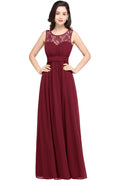 Beautiful A-Line Scoop Sleeveless Chiffon Bridesmaid Dresses by misshow.com