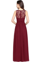 Beautiful A-Line Scoop Sleeveless Chiffon Bridesmaid Dresses by misshow.com