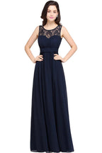 Beautiful A-Line Scoop Sleeveless Chiffon Bridesmaid Dresses by misshow.com