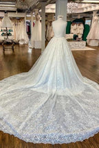 Beautiful A-Line Spaghetti Straps Appliques Wedding Dresses With Lace by misshow.com