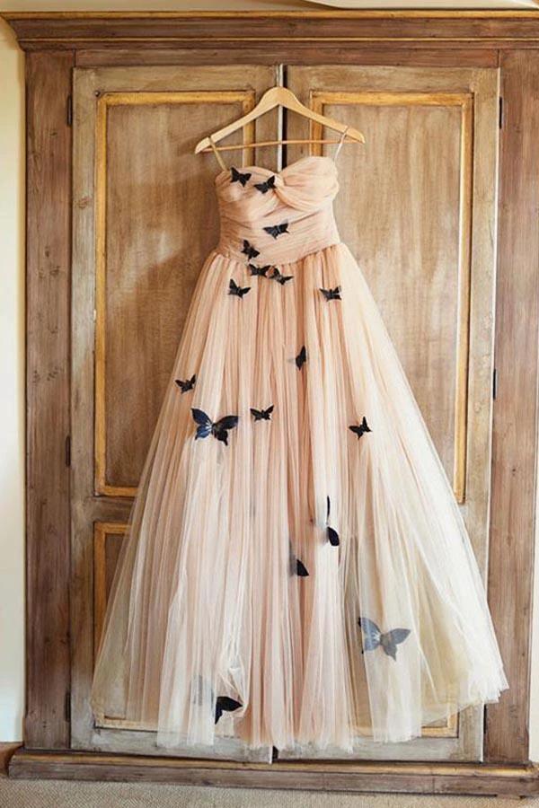 Beautiful Butterfly Wedding Dresses Sweetheart Ruffles Bridal Gown WD429 by pgmdress