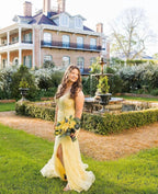 Beautiful Column Tulle Spaghetti Straps Sleeveless Prom Dresses With Split Front by misshow.com
