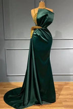 Beautiful evening dresses long green | Prom dresses in glitter by misshow.com