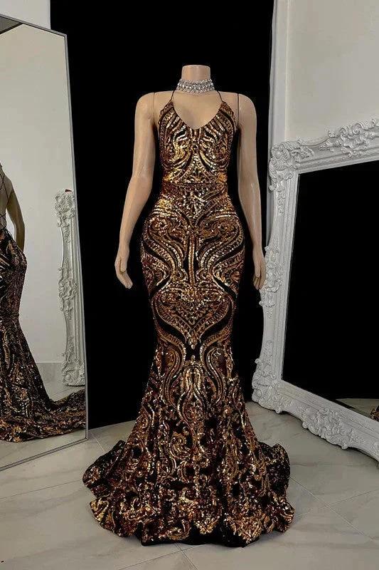 Beautiful Halter Criss-cross Mermaid Sleeveless Prom Dress by misshow.com