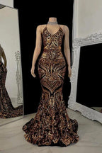 Beautiful Halter Criss-cross Mermaid Sleeveless Prom Dress by misshow.com
