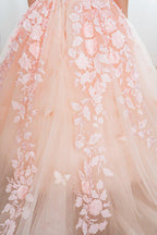 Beautiful Long Ball Gown Tulle Appliques Lace Flower girl dress - photo 6