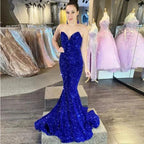 Beautiful Long Mermaid Sequined Sleeveless Prom Dress by misshow.com