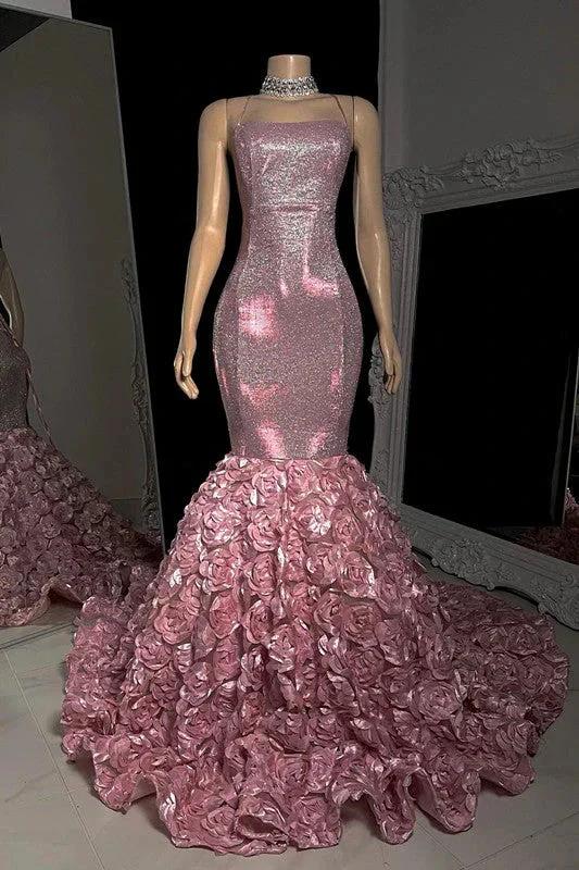 Beautiful Long Mermaid Sleeveless Spaghetti Strap Prom Dress by misshow.com