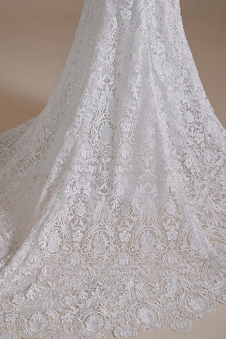 Wunderschönes langes Meerjungfrau-Brautkleid mit Herzausschnitt und abnehmbaren Ärmeln