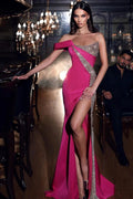 Beautiful Off-the-shoulder Sequined Mermaid Prom Dress With Slit by misshow.com