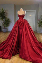 Beautiful Spaghetti Strap Sleeveless Prom Dress With Train by misshow.com