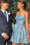 Beautiful Spaghetti Straps A-line Short Prom Dress by BIZTUNNEL