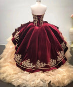 Best Long Ball Gown Sweetheart Organza Quinceanera Dress by BIZTUNNEL
