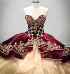 Best Long Ball Gown Sweetheart Organza Quinceanera Dress by BIZTUNNEL