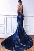 Best Mermaid Halter Ribbons Open Back Long Prom Dress by BIZTUNNEL