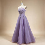 Zapdress Lilac Strapless A-line Beaded Evening Prom Dresses 2025 Graduation Party Gowns For Women DLA71643 Customized (ZD17324)